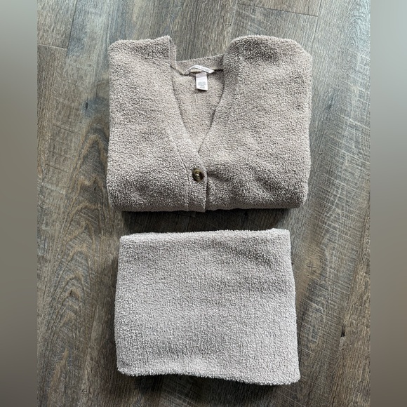 VICTORIAS SECRET Cozy Knit Cardigan Pants 2 Piece Set Pajama Home Wear Comfort S - Picture 7 of 11